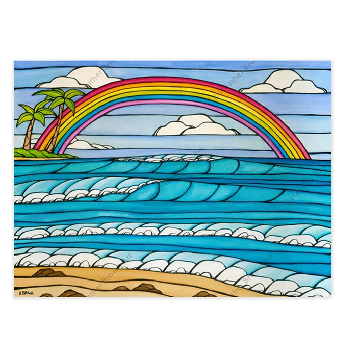 Daydream Rainbow Matted Print by Heather Brown 8 x 10 BLACKSAND Earrings