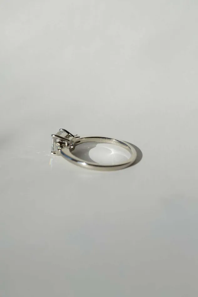 Foe Dear Rings Keiko Ring 124ct White Asscher Cut Lab Diamond readytoship