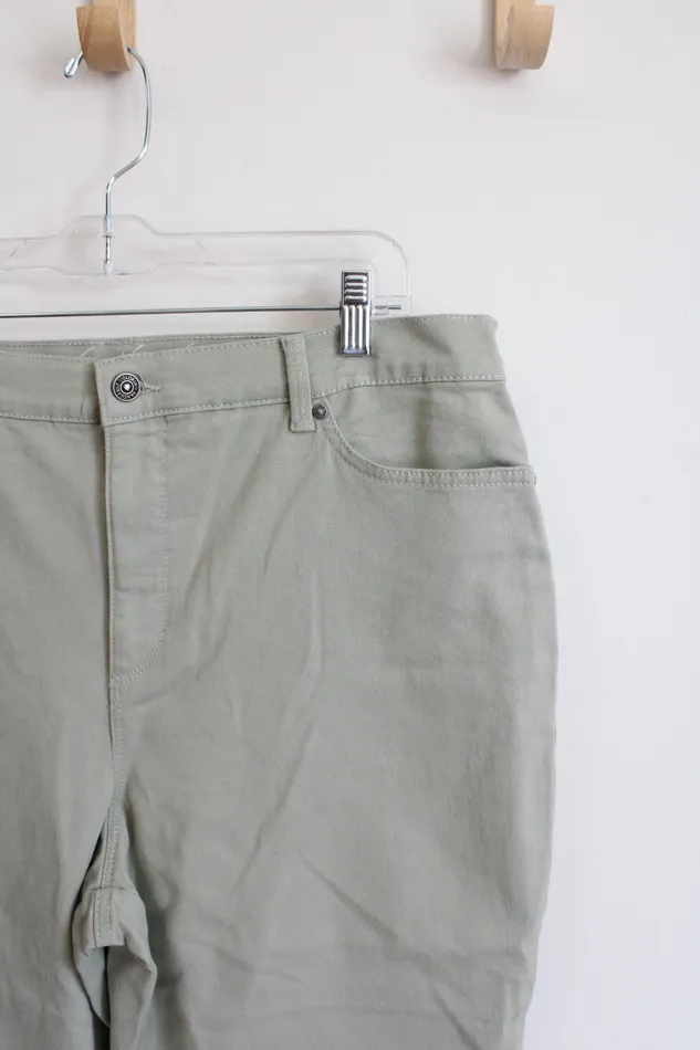 Gloria Vanderbilt Earrings Gloria Vanderbilt Muted Green AllAround Slimming Effect Amanda Capri Pants 16