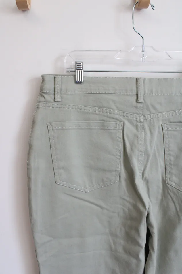 Gloria Vanderbilt Earrings Gloria Vanderbilt Muted Green AllAround Slimming Effect Amanda Capri Pants 16