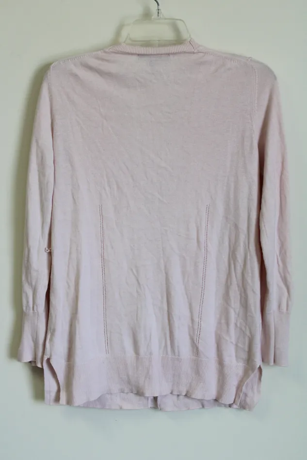 Necklaces Banana Republic Banana Republic Light Pink Knit Cardigan S