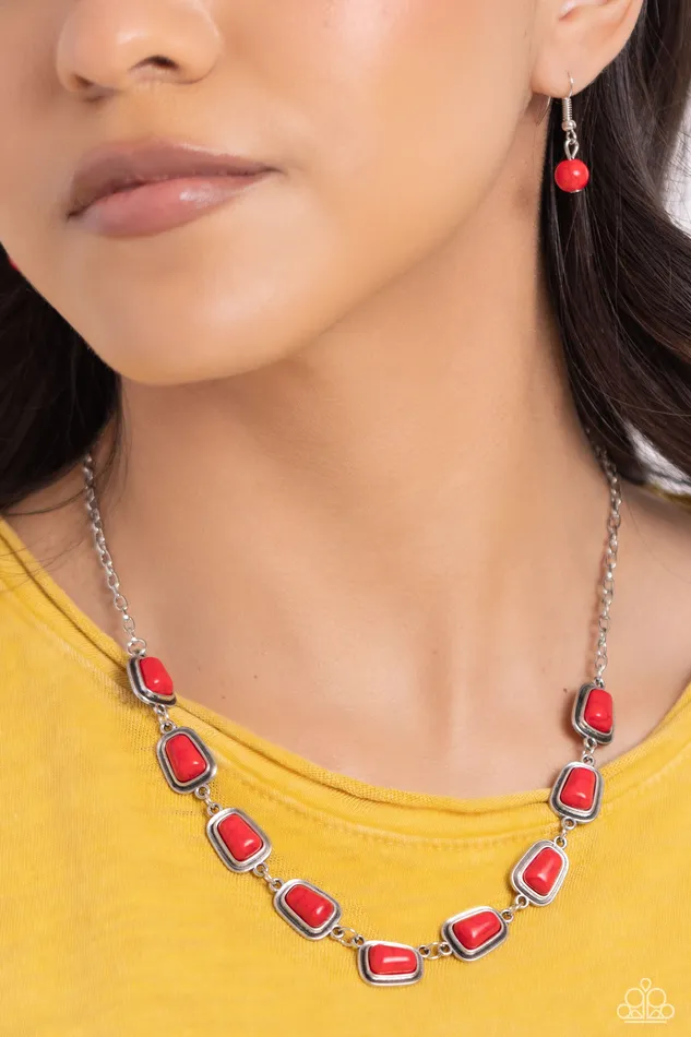 Paparazzi Accessories Earrings Southern Safari Red