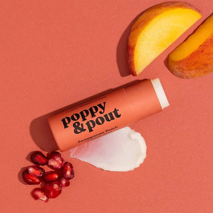POPPYPOUT Earrings Poppy Pout Pomegranate Peach Lip Balm
