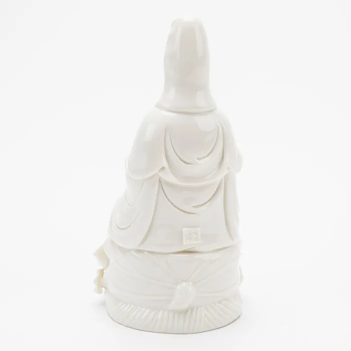 Porcelain Quan Yin Statue Eastern Elm Earrings