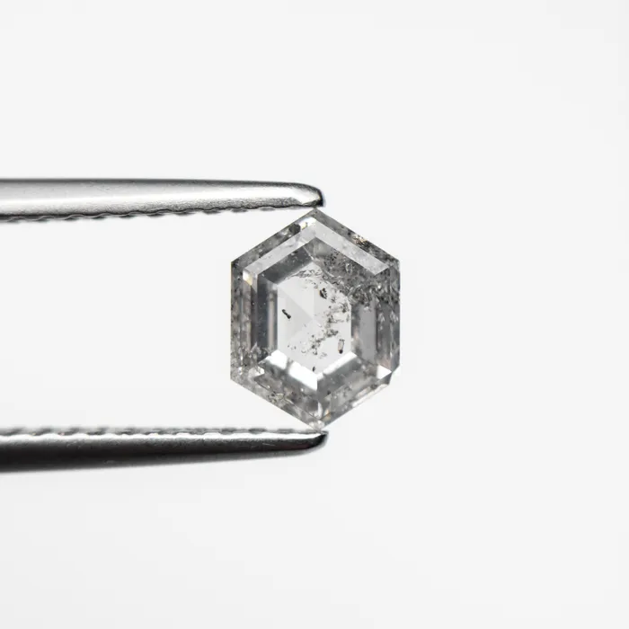 Rings Salt and Pepper Step Cut Diamond 086ct Hexagon Misfit Diamonds