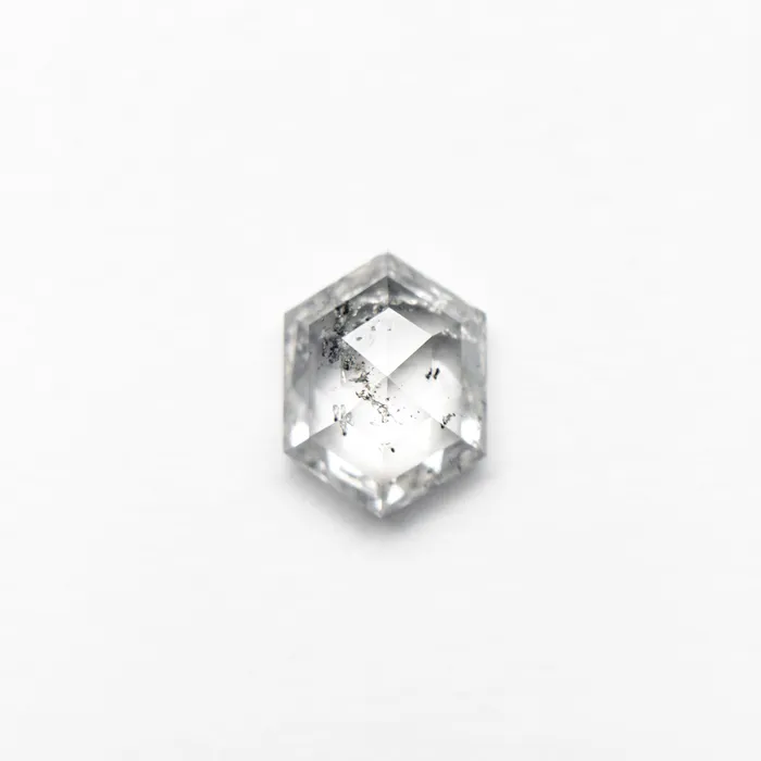 Rings Salt and Pepper Step Cut Diamond 086ct Hexagon Misfit Diamonds