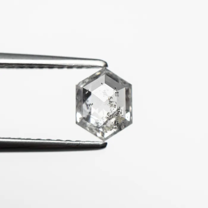 Rings Salt and Pepper Step Cut Diamond 086ct Hexagon Misfit Diamonds