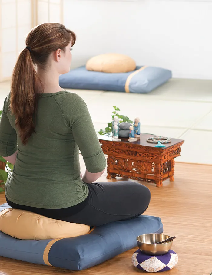 Stillness Light Gold Moon Meditation Cushion Set DC Earrings