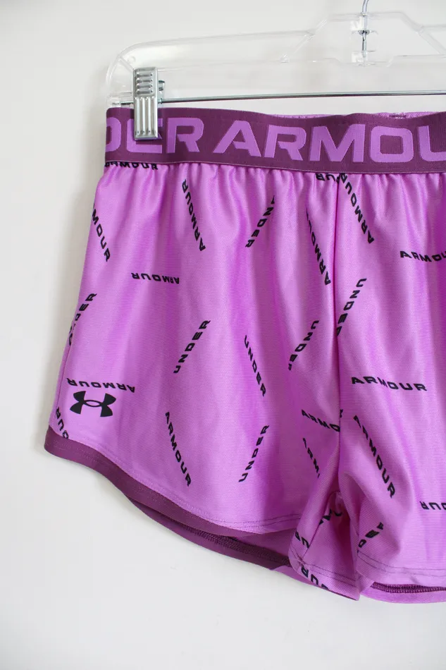 Under Armour Earrings Under Armour Purple Logo Shorts Youth L 1416