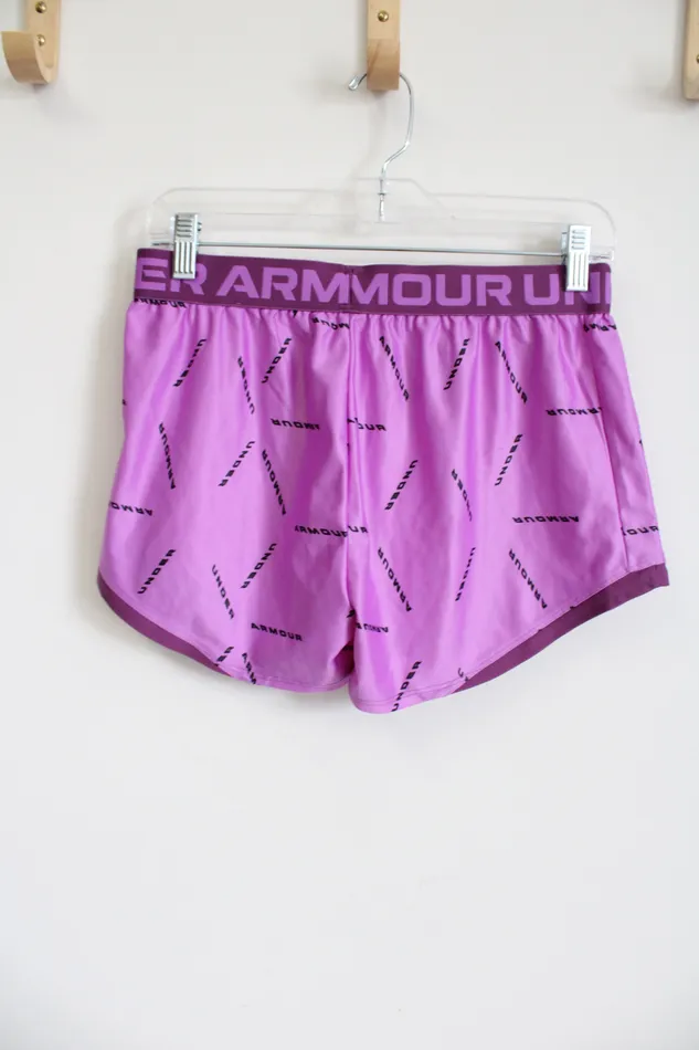 Under Armour Earrings Under Armour Purple Logo Shorts Youth L 1416