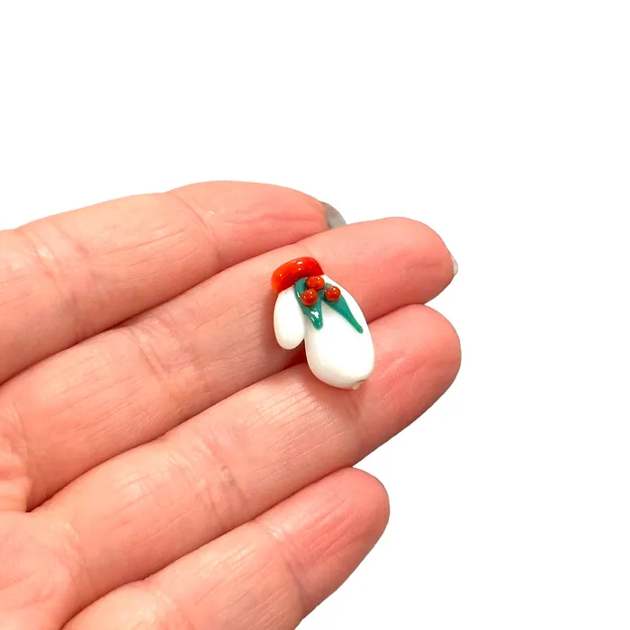 Xmas Glove Hand Made Murano Glass Charm Vertical Hole Xmas Glove Charm Peppy Beads Charm Necklaces Xmas Glove Hand Made Murano Glass Charm Vertical Hole Xmas Glove Charm Peppy Beads Charm Necklaces