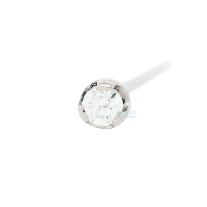 Anatometal ProngSet Nostril Screw with BrilliantCut Gem Rings
