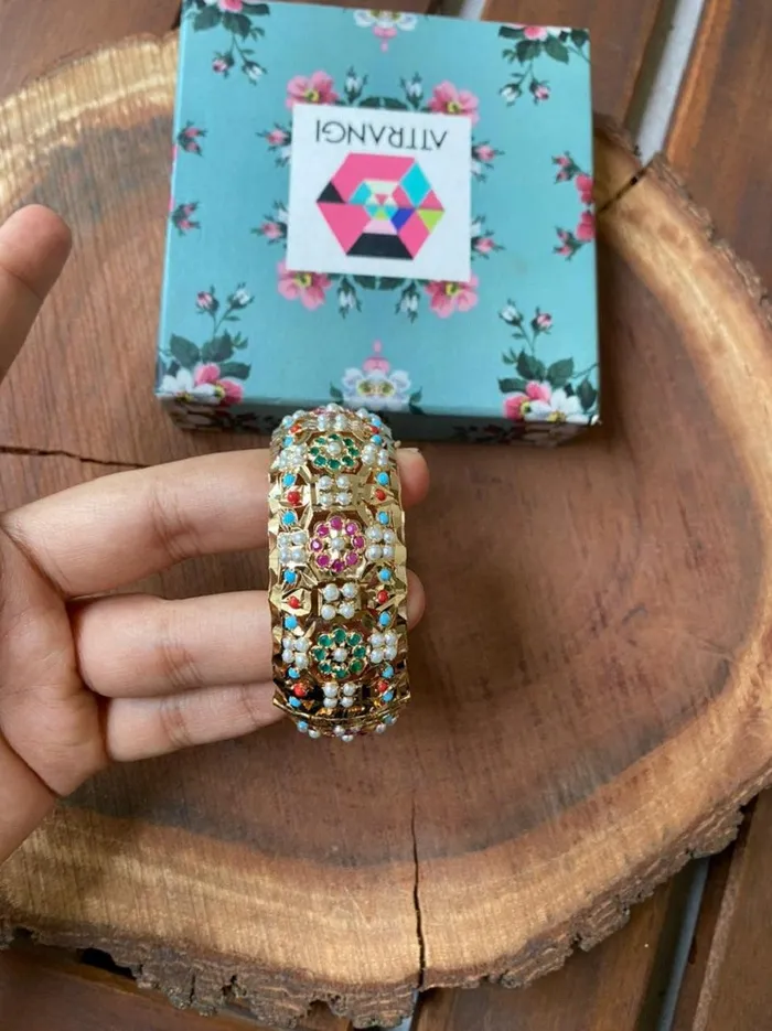 Earrings Attrangi Basic Thick Jadau Kada Earrings Attrangi Basic Thick Jadau Kada