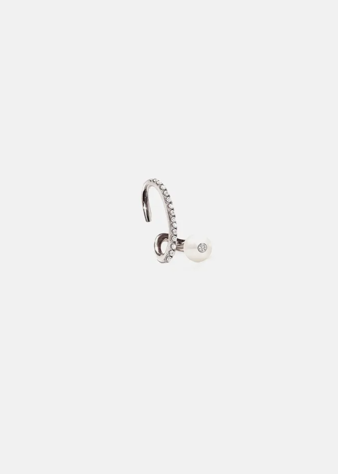 Earrings KATKIMfinejewelry Crescendo Pearl Pav Ear Cuff