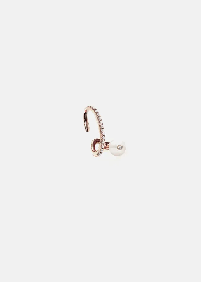 Earrings KATKIMfinejewelry Crescendo Pearl Pav Ear Cuff