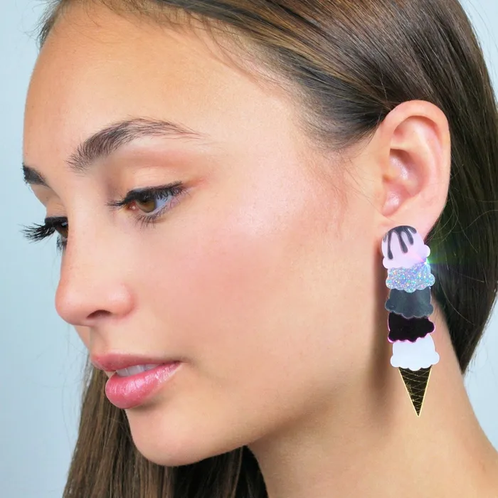 Earrings Last Chance XL Ice Cream Cone earrings VincaUSA