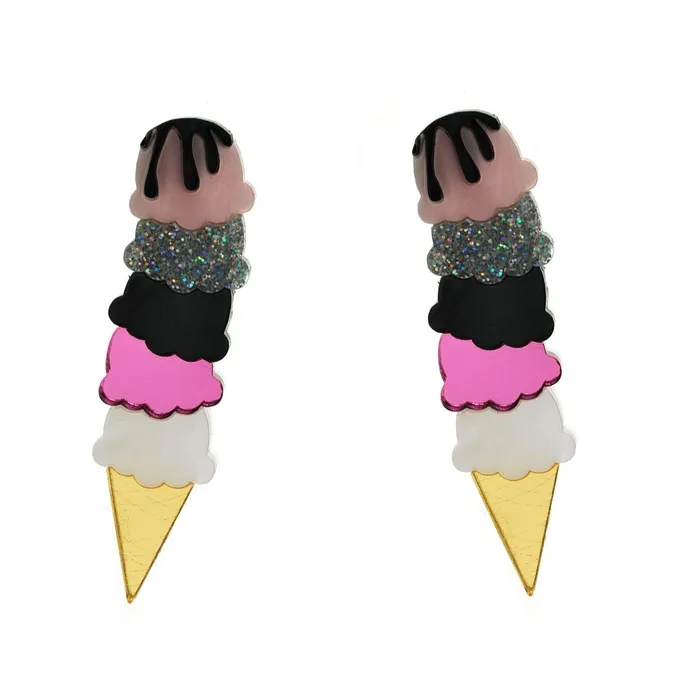 Earrings Last Chance XL Ice Cream Cone earrings VincaUSA