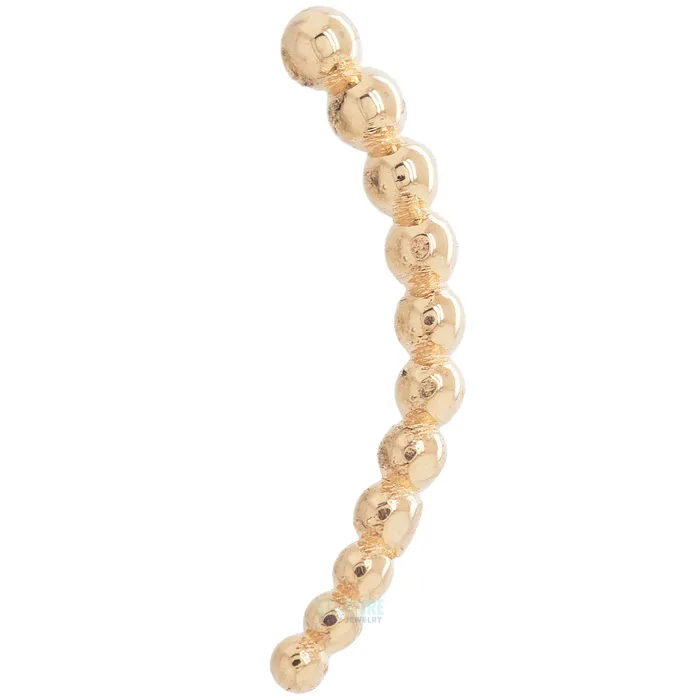 Mushroom Body Jewelry mushroom Earrings threadless Arc Balls End in Gold