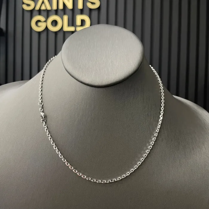 Necklaces 32MM Knife Edge Rolo Platinum 950 Saints Gold Necklaces 32MM Knife Edge Rolo Platinum 950 Saints Gold