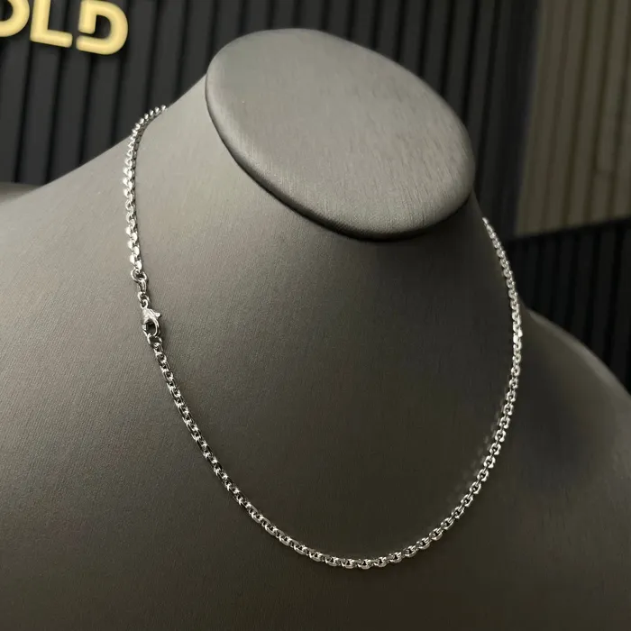 Necklaces 32MM Knife Edge Rolo Platinum 950 Saints Gold Necklaces 32MM Knife Edge Rolo Platinum 950 Saints Gold