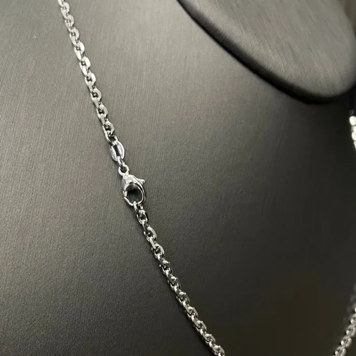 Necklaces 32MM Knife Edge Rolo Platinum 950 Saints Gold Necklaces 32MM Knife Edge Rolo Platinum 950 Saints Gold