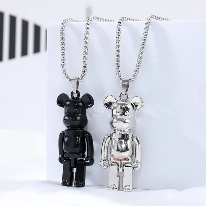 Punk Rock Violent Bear Necklaces worldnetgifts Earrings