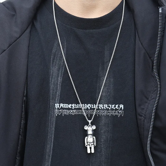 Punk Rock Violent Bear Necklaces worldnetgifts Earrings