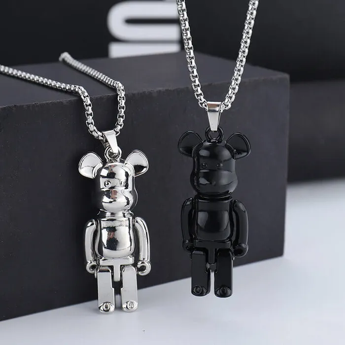 Punk Rock Violent Bear Necklaces worldnetgifts Earrings