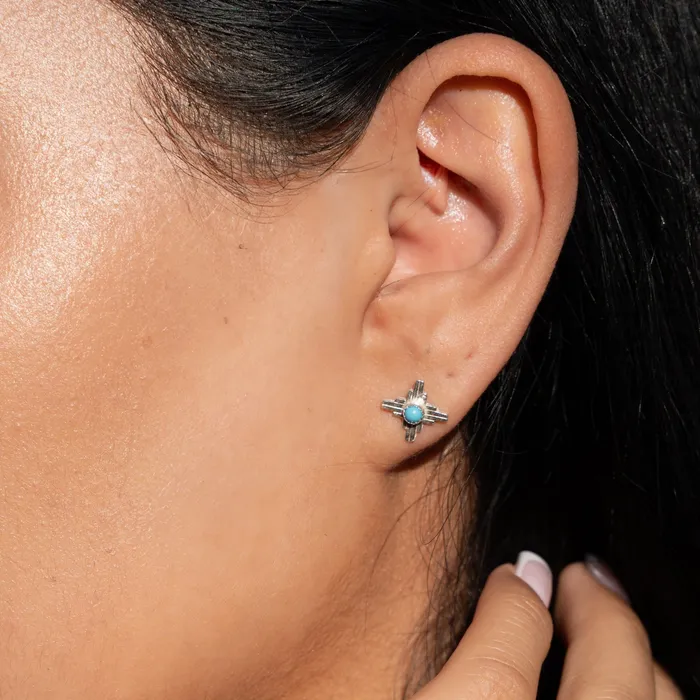 Turquoise Skies Earrings Enchantment Turquoise Mini Zia Stud Earrings
