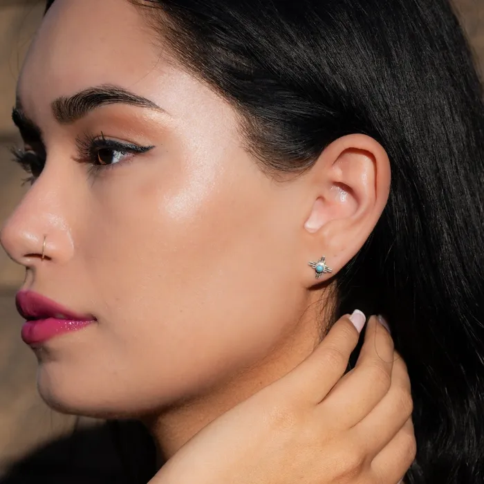 Turquoise Skies Earrings Enchantment Turquoise Mini Zia Stud Earrings