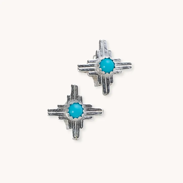 Turquoise Skies Earrings Enchantment Turquoise Mini Zia Stud Earrings