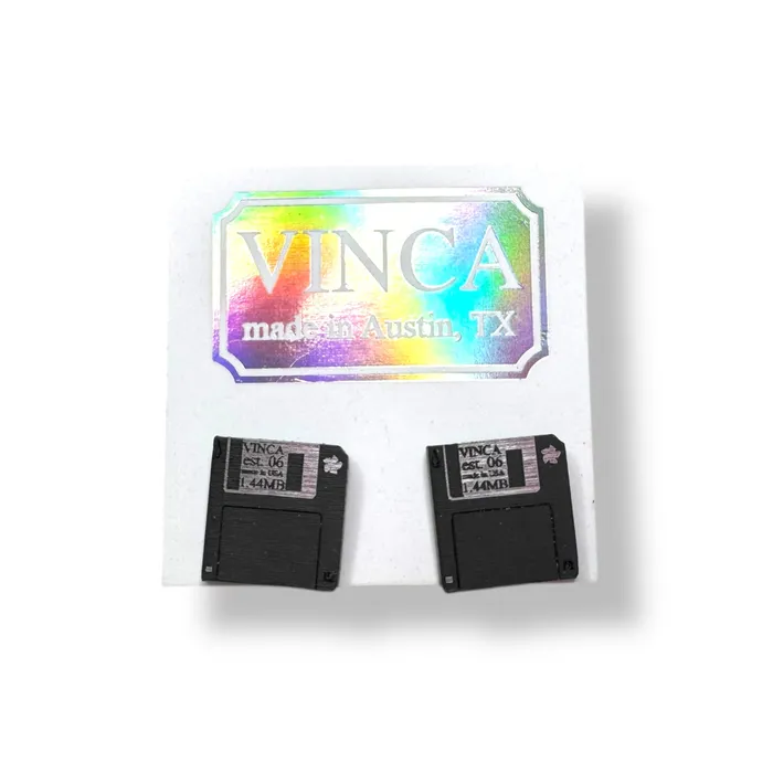 VincaUSA Earrings Floppy Disk Earrings