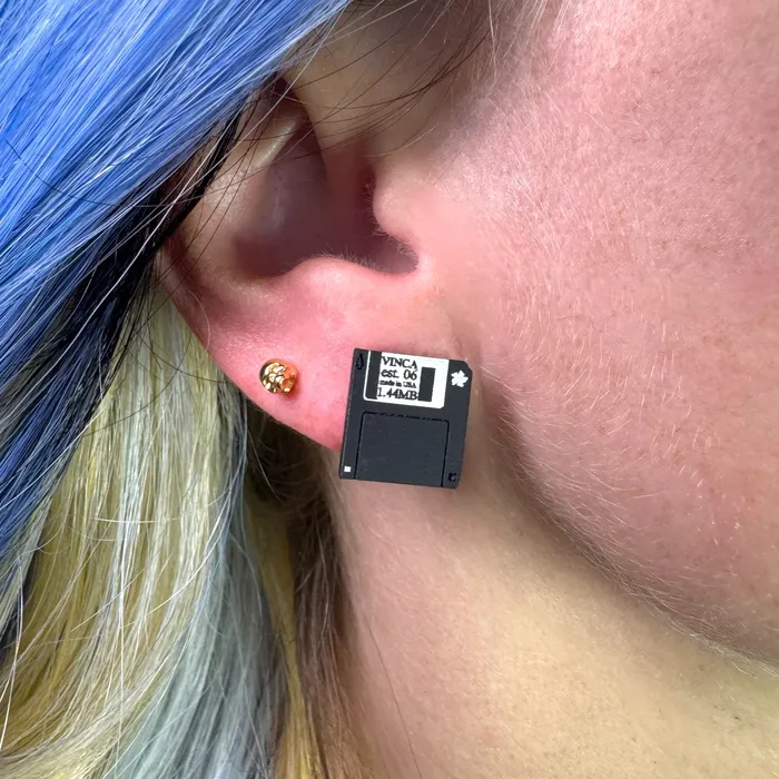 VincaUSA Earrings Floppy Disk Earrings