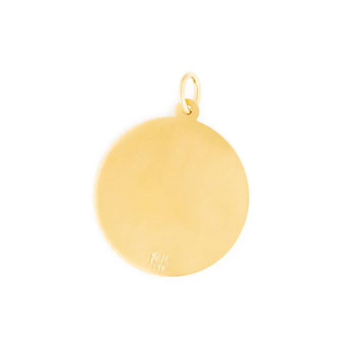 Vintage Cancer 14K Gold Disc Zodiac Charm Earrings