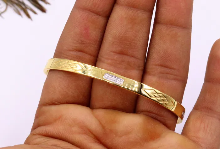 22k yellow gold solid handmade gorgeous open face bangle bracelet kada unisex gifting jewelry from india TRIBAL ORNAMENTS Bracelets 22k yellow gold solid handmade gorgeous open face bangle bracelet kada unisex gifting jewelry from india TRIBAL ORNAMENTS Bracelets