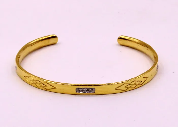 22k yellow gold solid handmade gorgeous open face bangle bracelet kada unisex gifting jewelry from india TRIBAL ORNAMENTS Bracelets 22k yellow gold solid handmade gorgeous open face bangle bracelet kada unisex gifting jewelry from india TRIBAL ORNAMENTS Bracelets