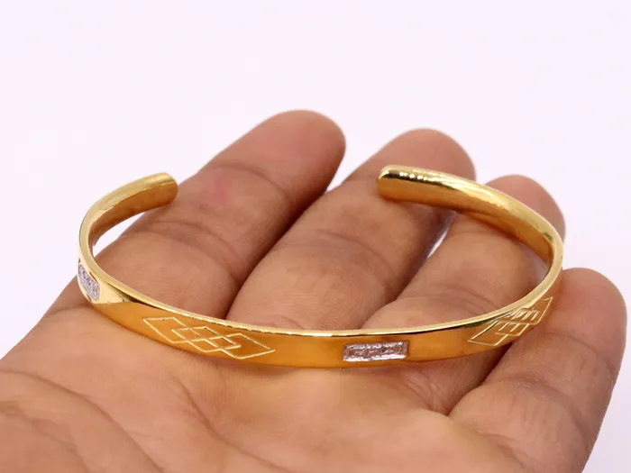 22k yellow gold solid handmade gorgeous open face bangle bracelet kada unisex gifting jewelry from india TRIBAL ORNAMENTS Bracelets 22k yellow gold solid handmade gorgeous open face bangle bracelet kada unisex gifting jewelry from india TRIBAL ORNAMENTS Bracelets