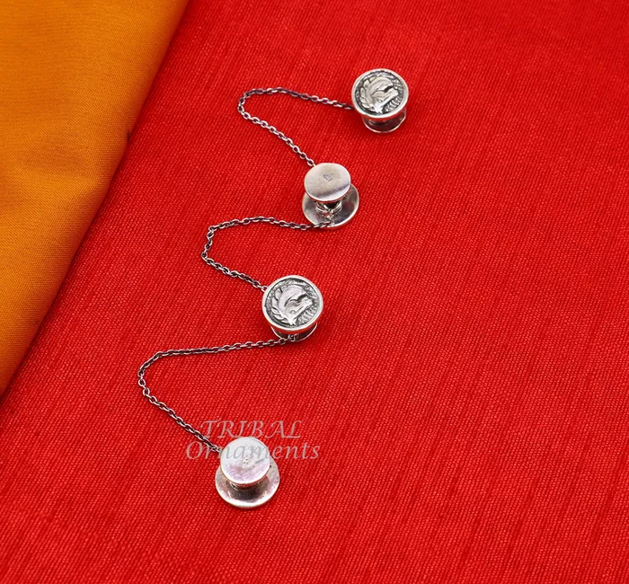 925 Sterling silver handmade amazing unicorn horse design buttons or cufflinks for mens kurta best gifting jewelry occasions btn08 TRIBAL ORNAMENTS Rings