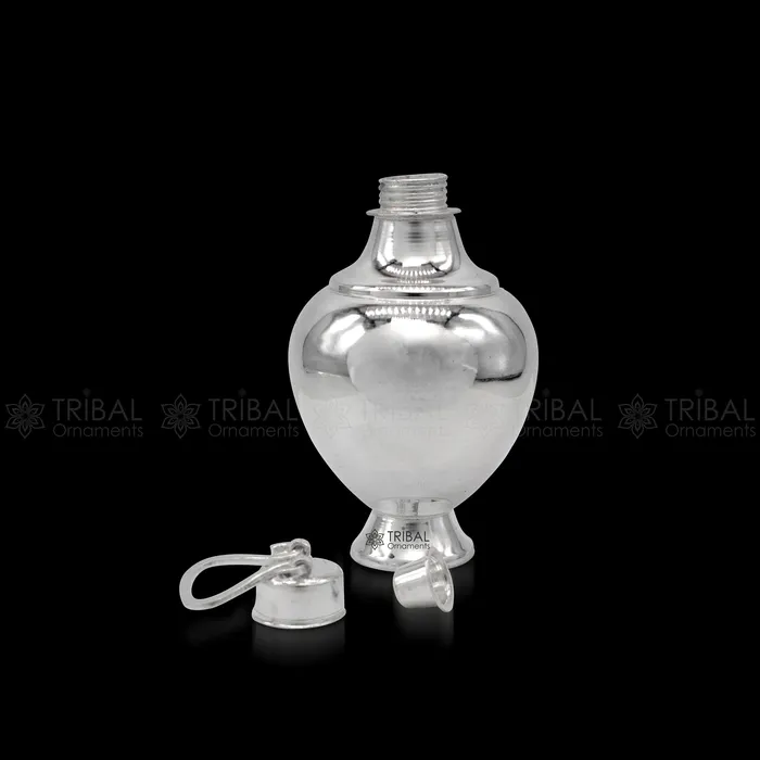925 sterling silver handmade plain design holy divine Gangjali Silver Gangajal pot best silver water pot kalash puja utensils su1296 TRIBAL ORNAMENTS Rings 925 sterling silver handmade plain design holy divine Gangjali Silver Gangajal pot best silver water pot kalash puja utensils su1296 TRIBAL ORNAMENTS Rings