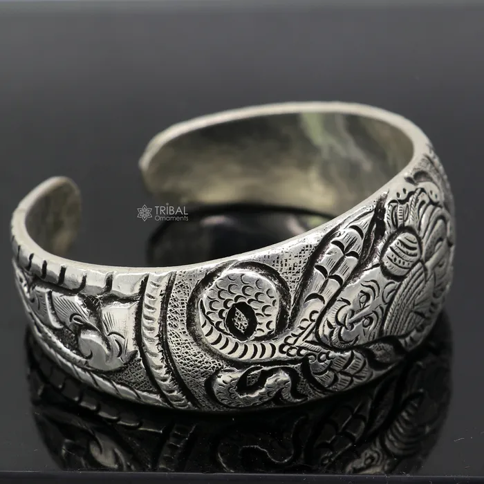 925 sterling silver handmade vintage deity design bangle bracelet kada tribal jewelry cuff239 TRIBAL ORNAMENTS Bracelets 925 sterling silver handmade vintage deity design bangle bracelet kada tribal jewelry cuff239 TRIBAL ORNAMENTS Bracelets