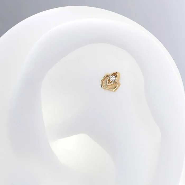 Another Dimension Gemmed Pupil Hall Earrings