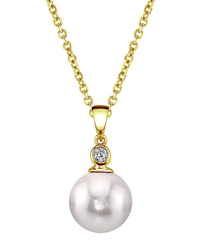 Earrings Akoya Pearl Diamond Dew Drop Pendant spt