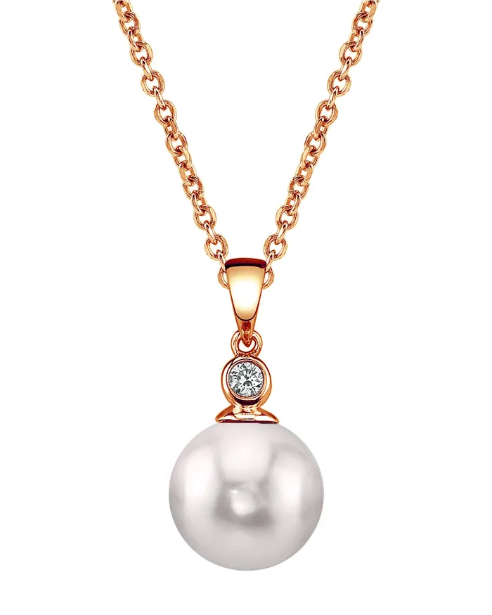 Earrings Akoya Pearl Diamond Dew Drop Pendant spt