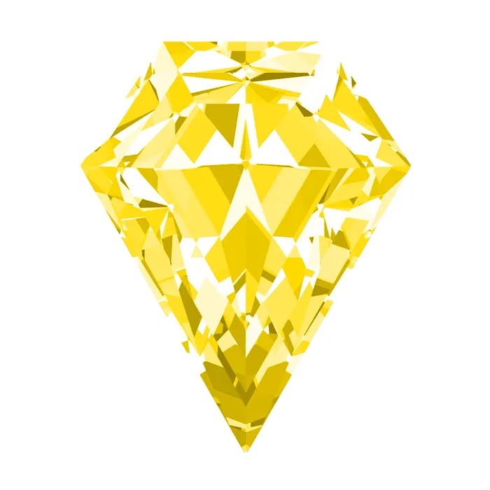 Earrings Fire Brilliance Shield FAB LabGrown Yellow Sapphire Gems