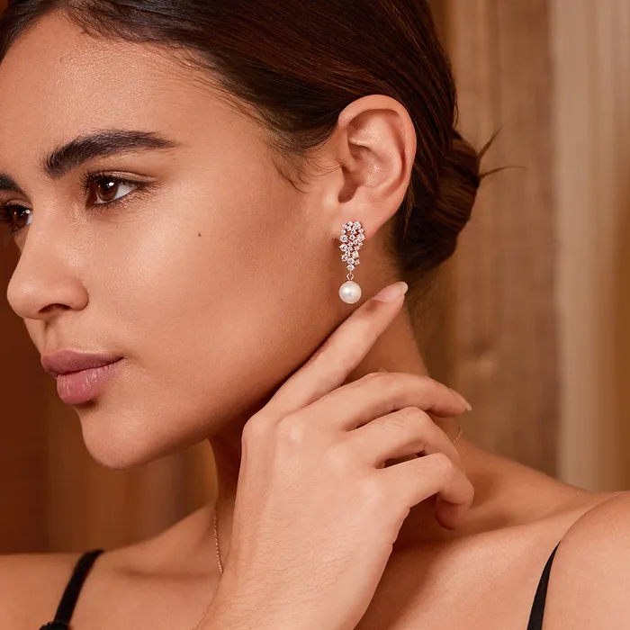 Elegant Freshwater Pearl Earrings WE00345 CELESTE Pearly Lustre Earrings