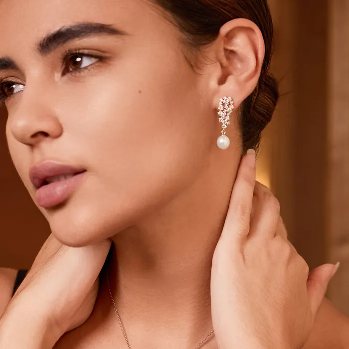 Elegant Freshwater Pearl Earrings WE00345 CELESTE Pearly Lustre Earrings