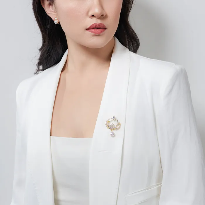 Elegant Freshwater Semi Round Pearl Earrings WE00363 Pearly Lustre Earrings