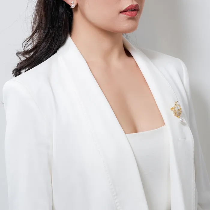 Elegant Freshwater Semi Round Pearl Earrings WE00363 Pearly Lustre Earrings
