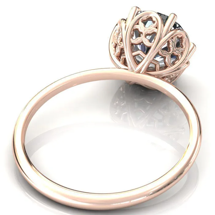 Genesis Round Center Stone Gallery Royal Ring Fire Brilliance Rings
