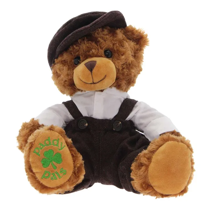 Paddy Pals Earrings Praic the Irish Farmer Teddy Bear